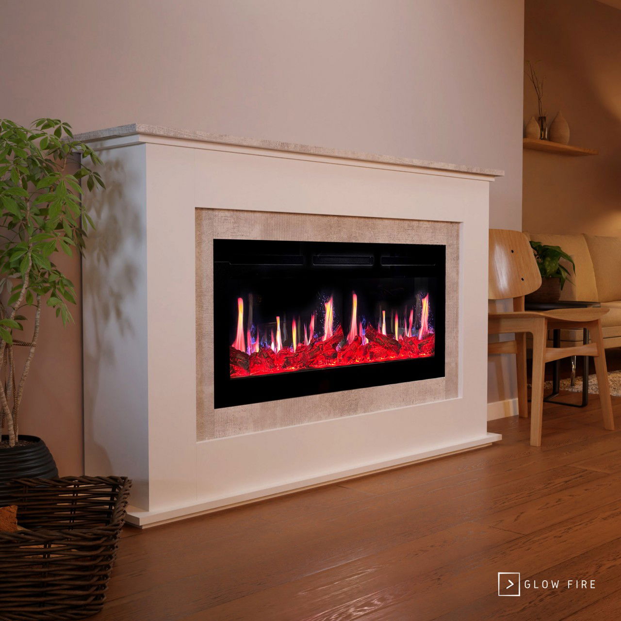 Glow Fire SCM-4 Elektrokamin Weiß