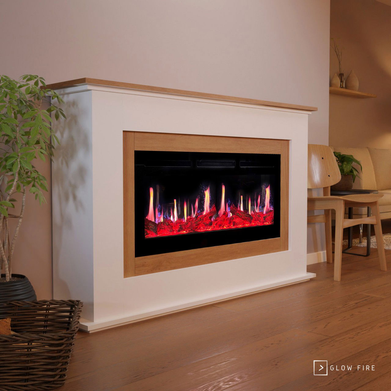 Glow Fire SCM-4 Elektrokamin Weiß