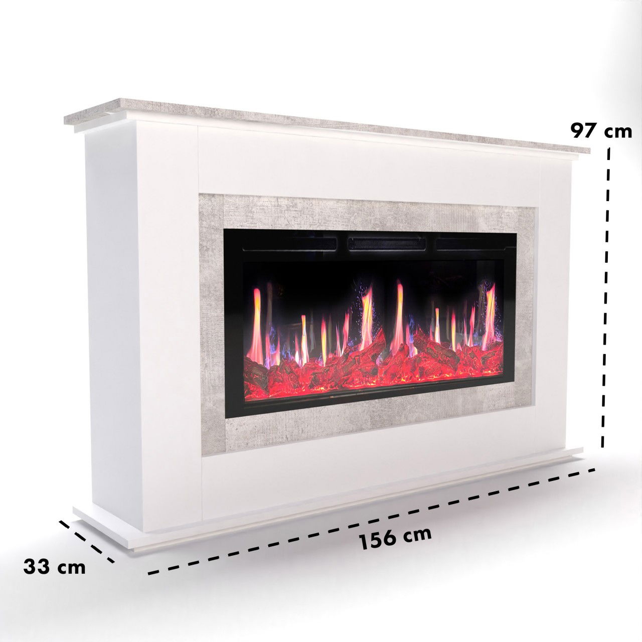 Glow Fire SCM-4 Elektrokamin Weiß