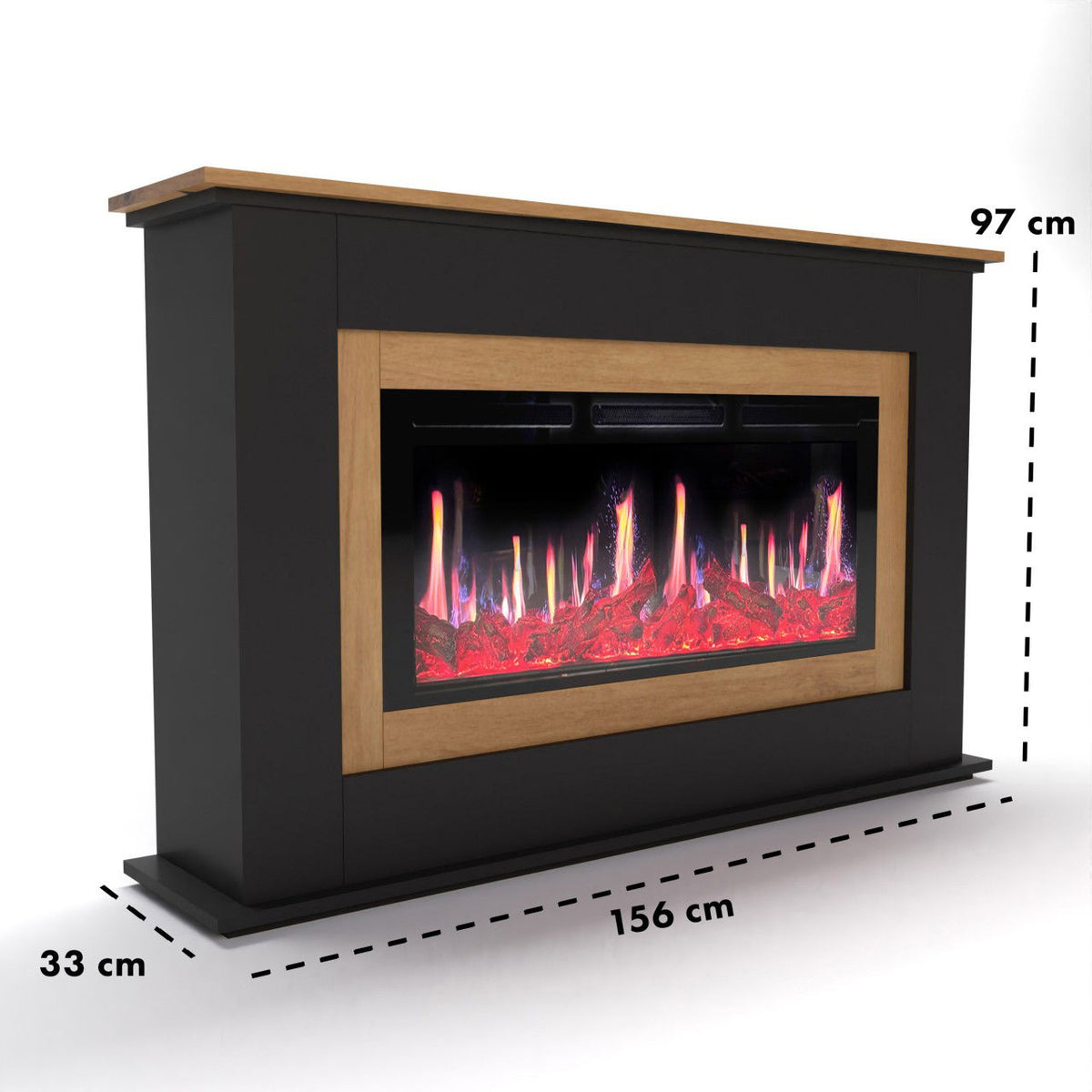 Glow Fire SCM-4 Schwarz Elektrokamin