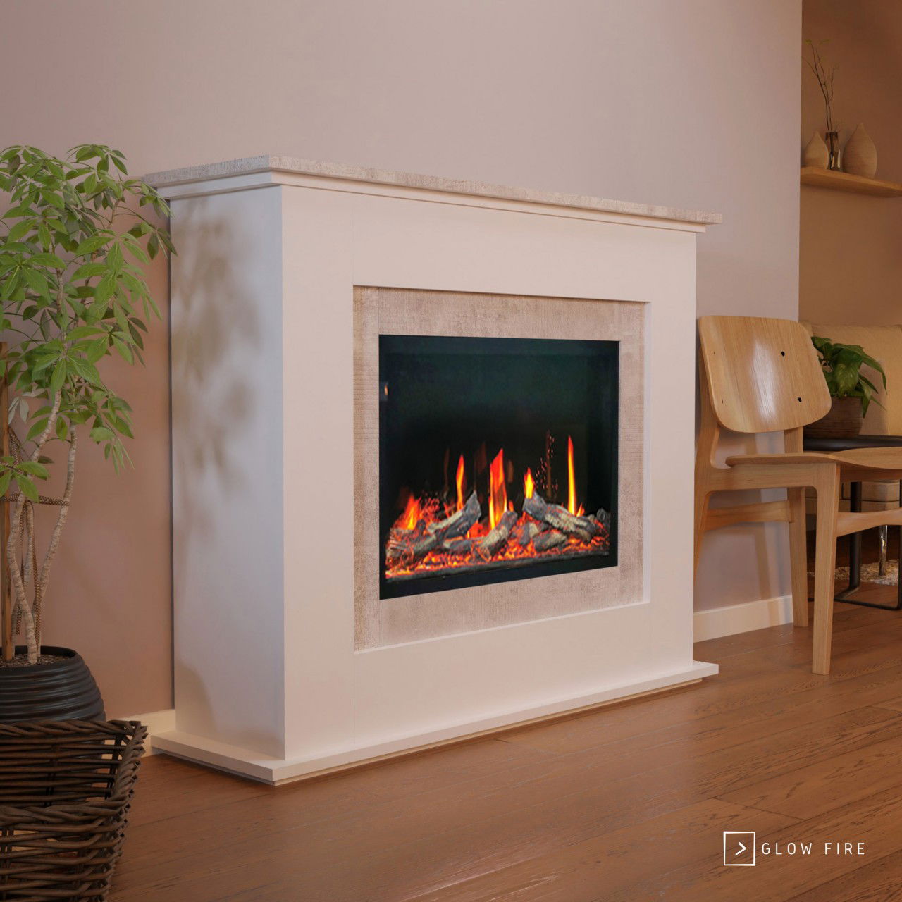 Glow Fire SCM-5 Elektrokamin Weiß