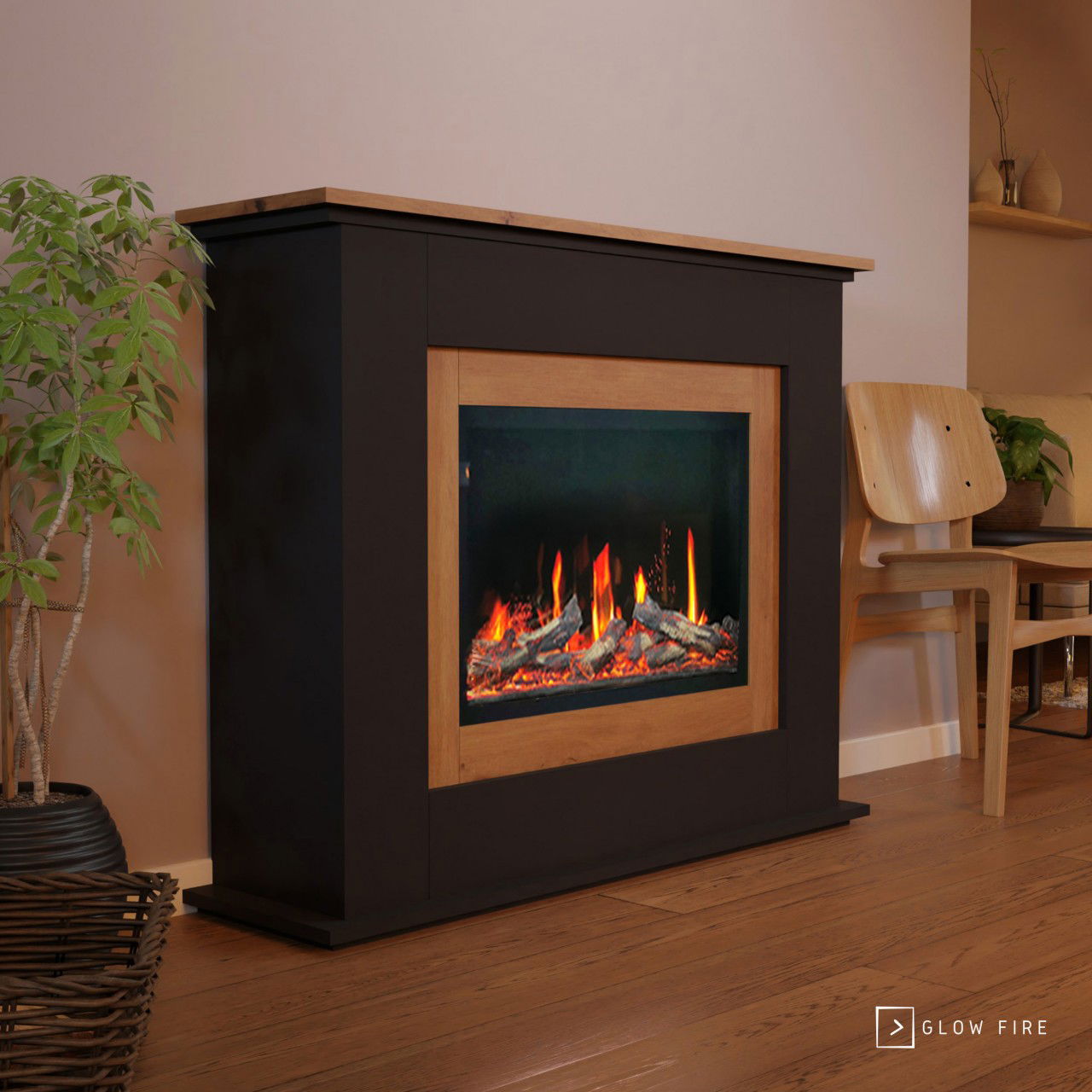 Glow Fire SCM-5 Schwarz Elektrokamin