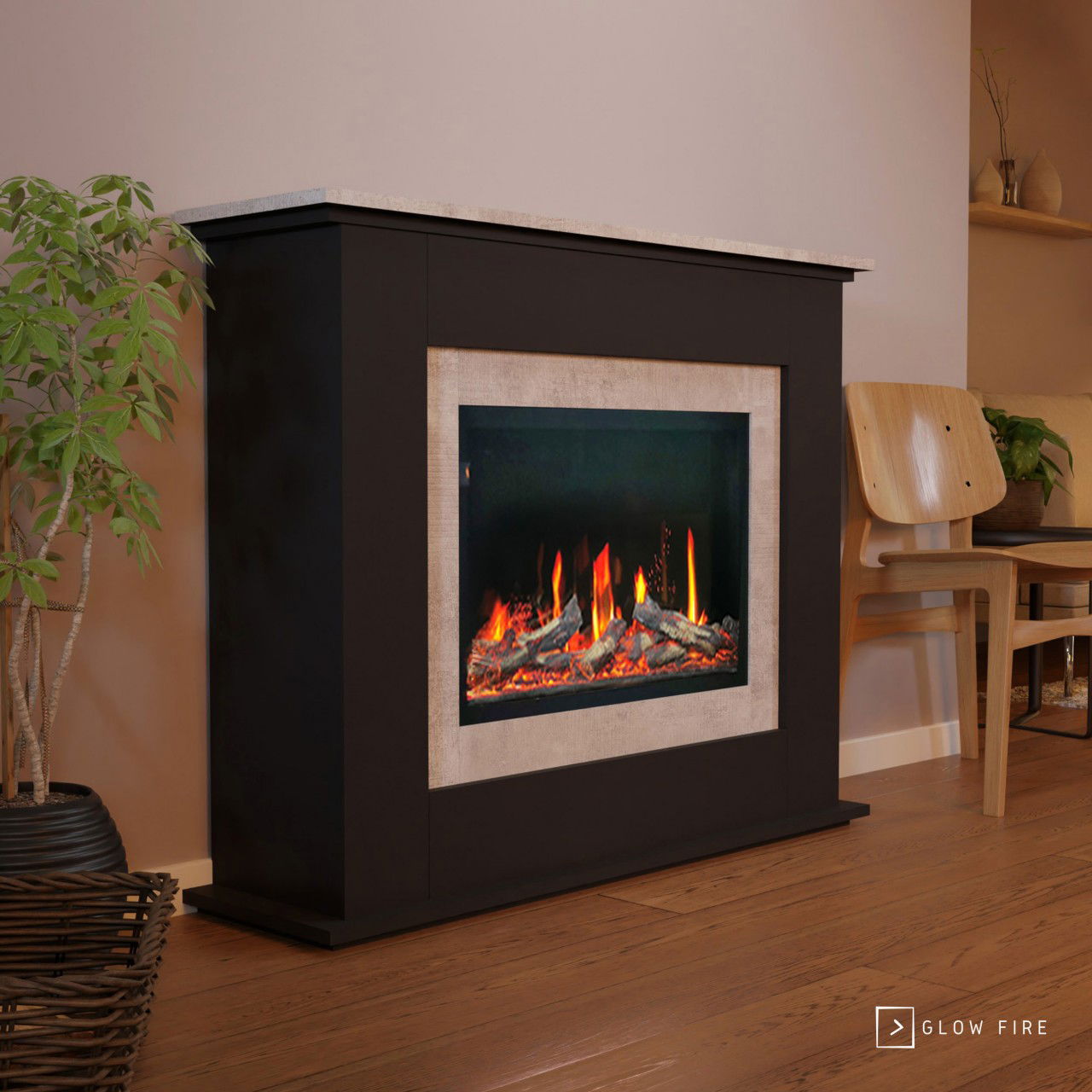 Glow Fire SCM-5 Schwarz Elektrokamin