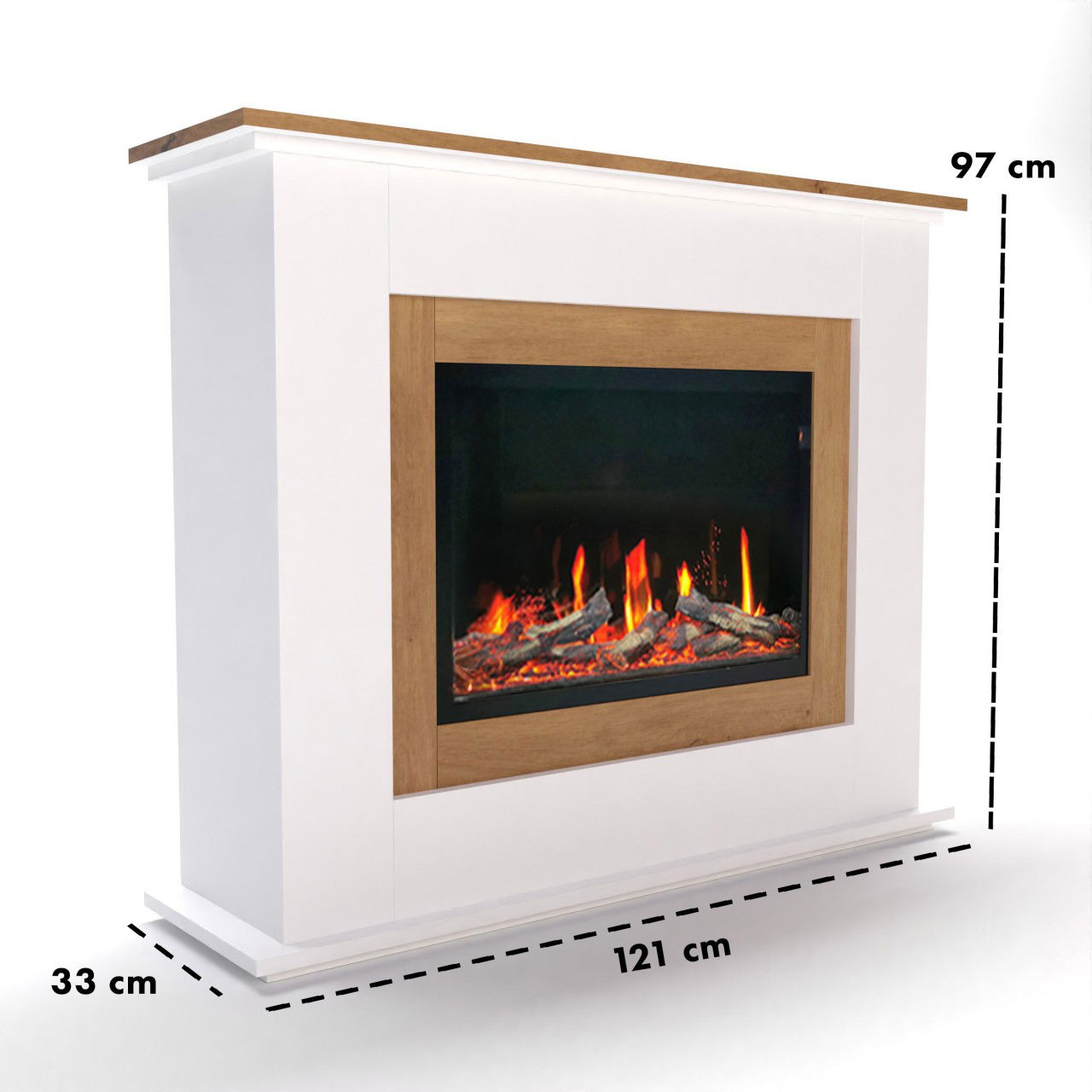 Glow Fire SCM-5 Elektrokamin Weiß