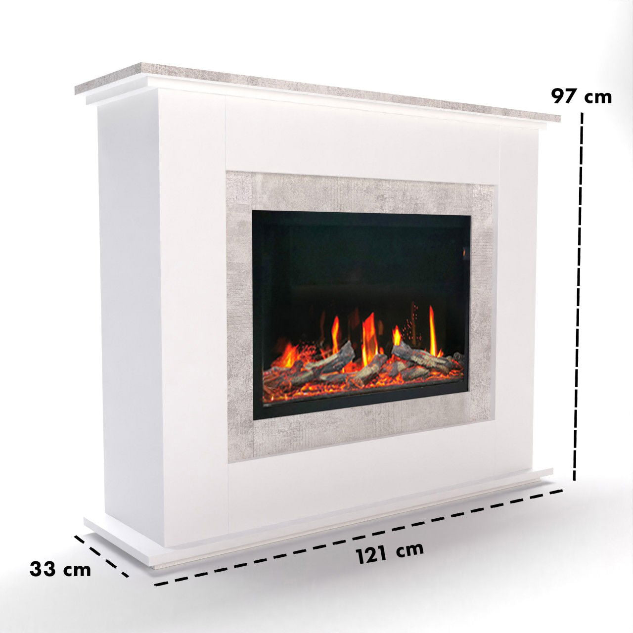 Glow Fire SCM-5 Elektrokamin Weiß