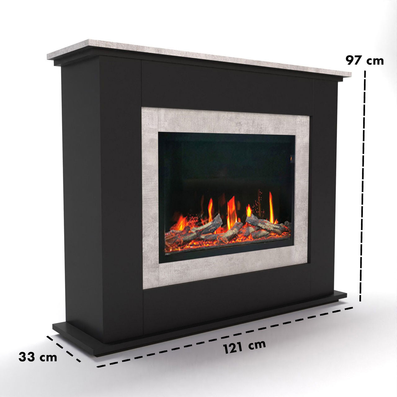 Glow Fire SCM-5 Schwarz Elektrokamin