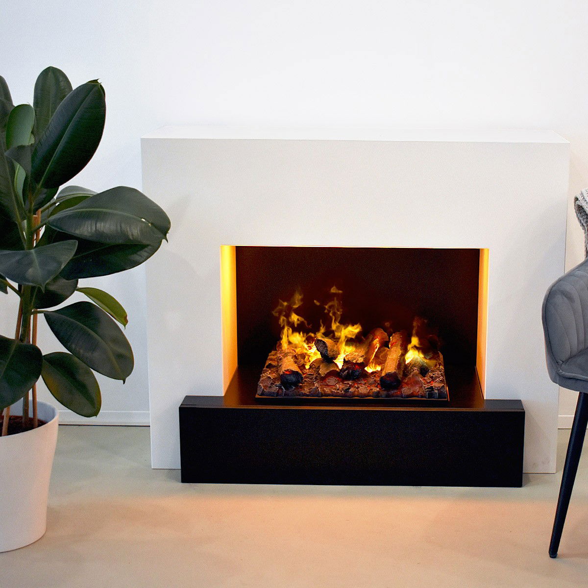 Glow Fire Hauptmann Weiß Elektrokamin mit Wasserdampf