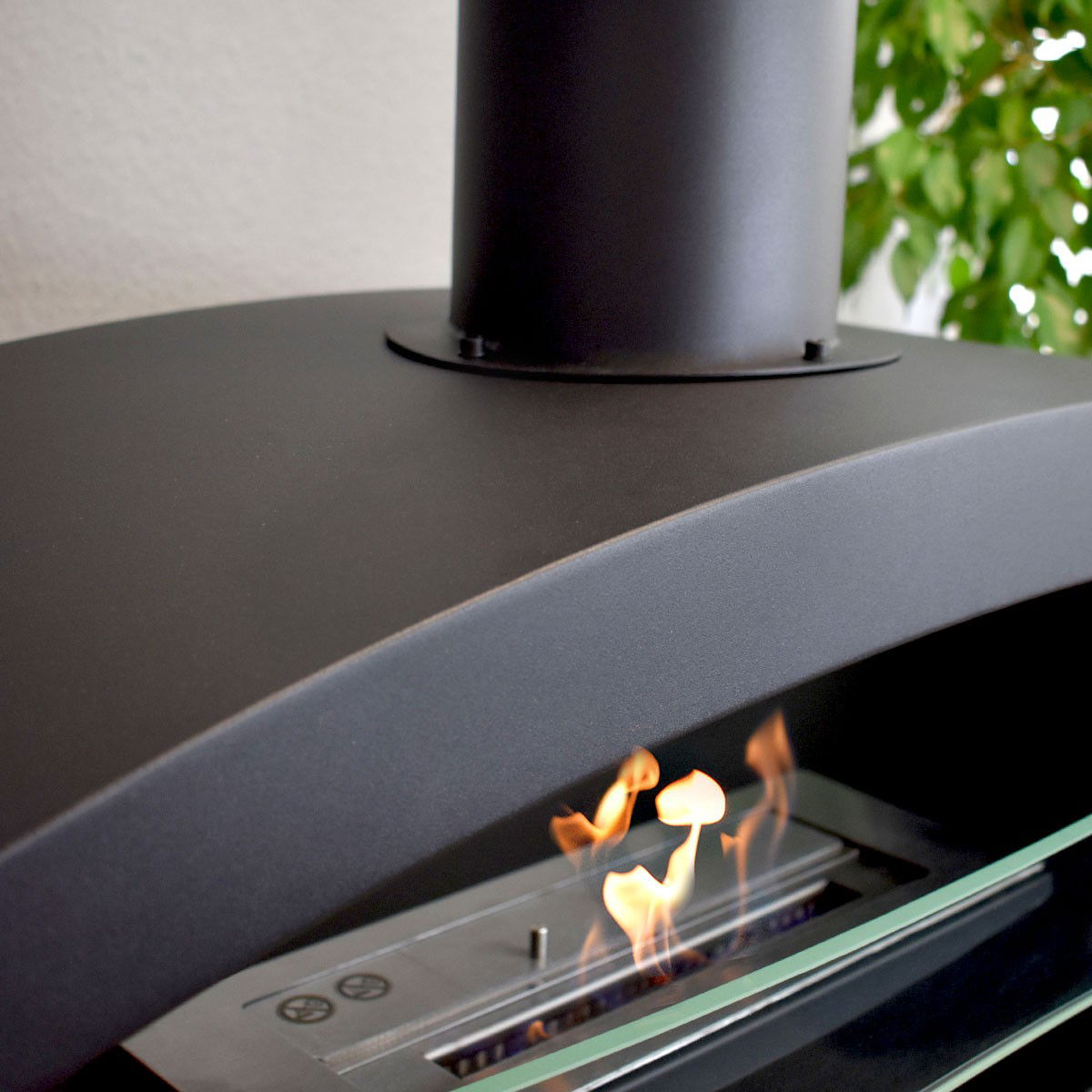 Glow Fire Karlstad Ethanol Kamin Schwarz