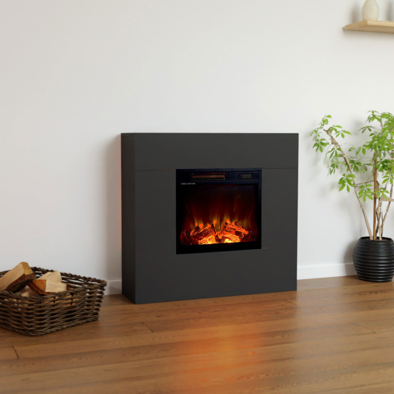 Kaminlicht NEO 1 Grau Elektrokamin