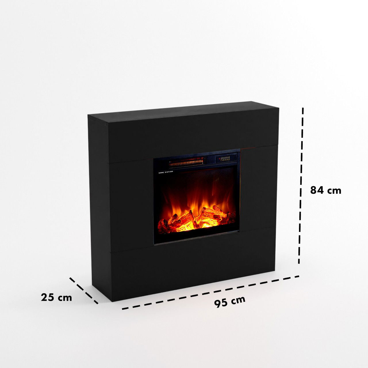 Kaminlicht NEO 1 Schwarz Elektrokamin