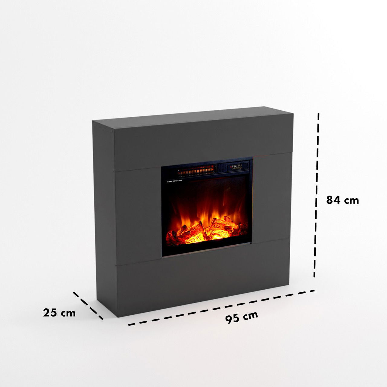 Kaminlicht NEO 1 Grau Elektrokamin