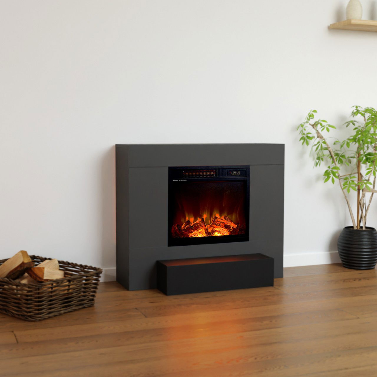 Kaminlicht NEO 5 Grau Elektrokamin