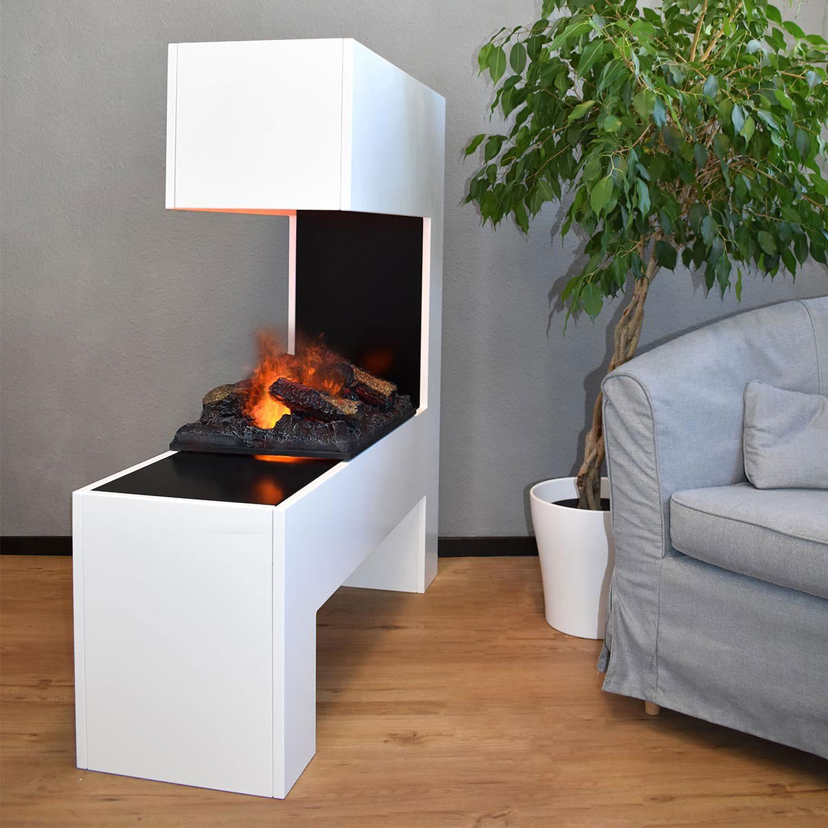 Glow Fire Mozart Weiß Elektrokamin mit Wasserdampf