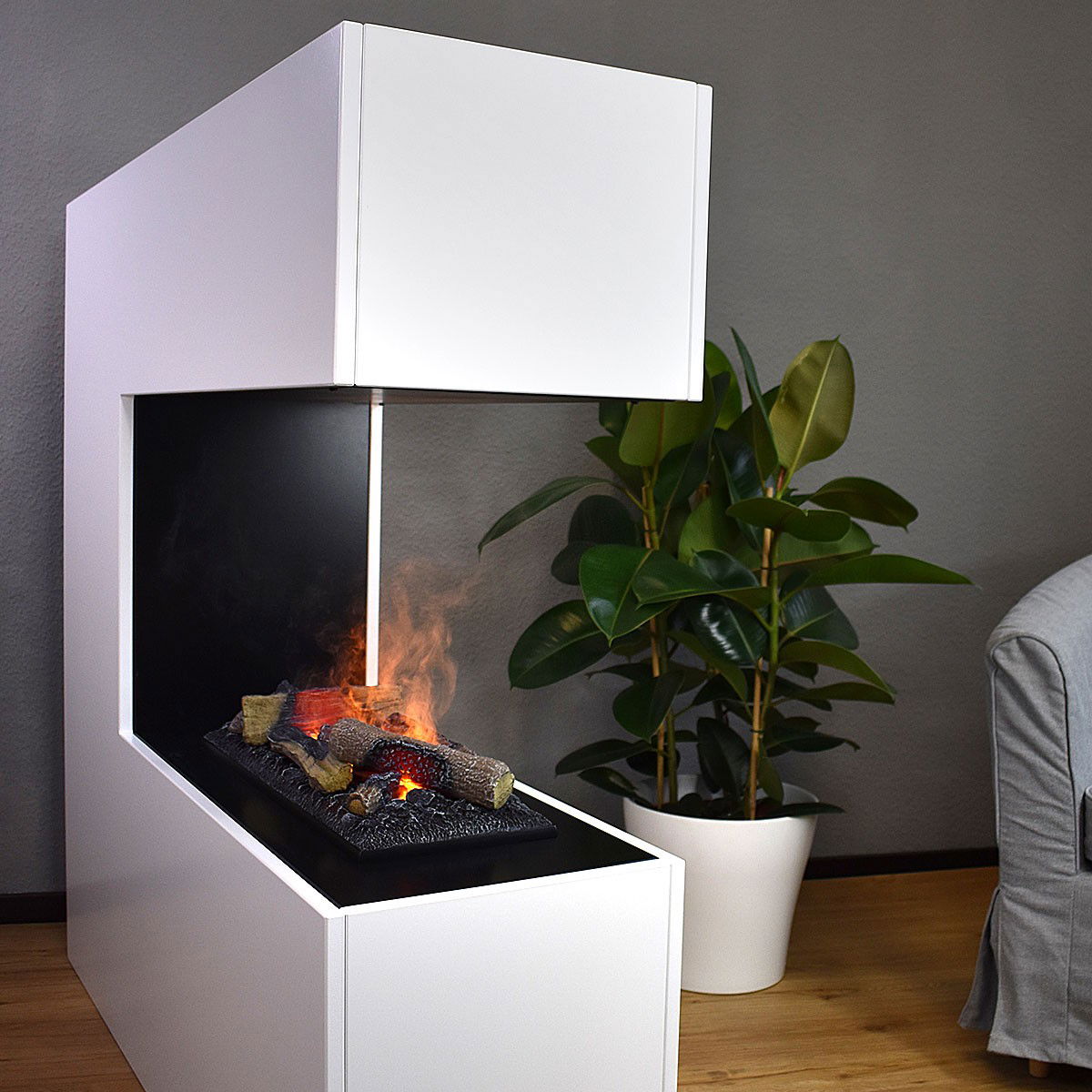 Glow Fire Schiller Weiß Elektrokamin mit Wasserdampf