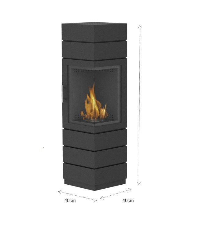 Glow Fire Mora Ethanol Kamin Schwarz