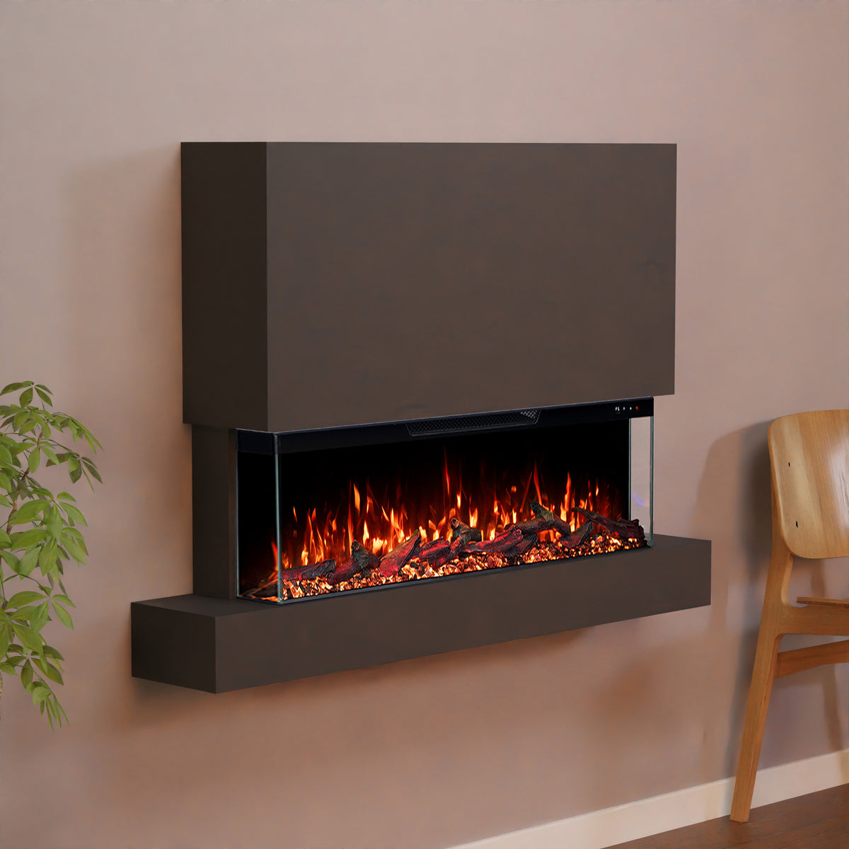 Glow Fire Clear Wall XL Cheminée électrique murale