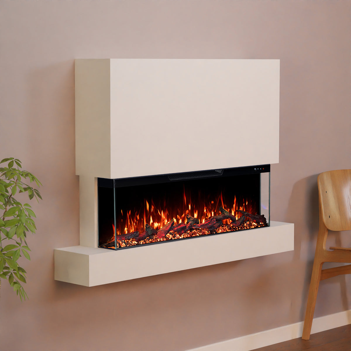 Glow Fire Clear Wall XL Cheminée électrique murale