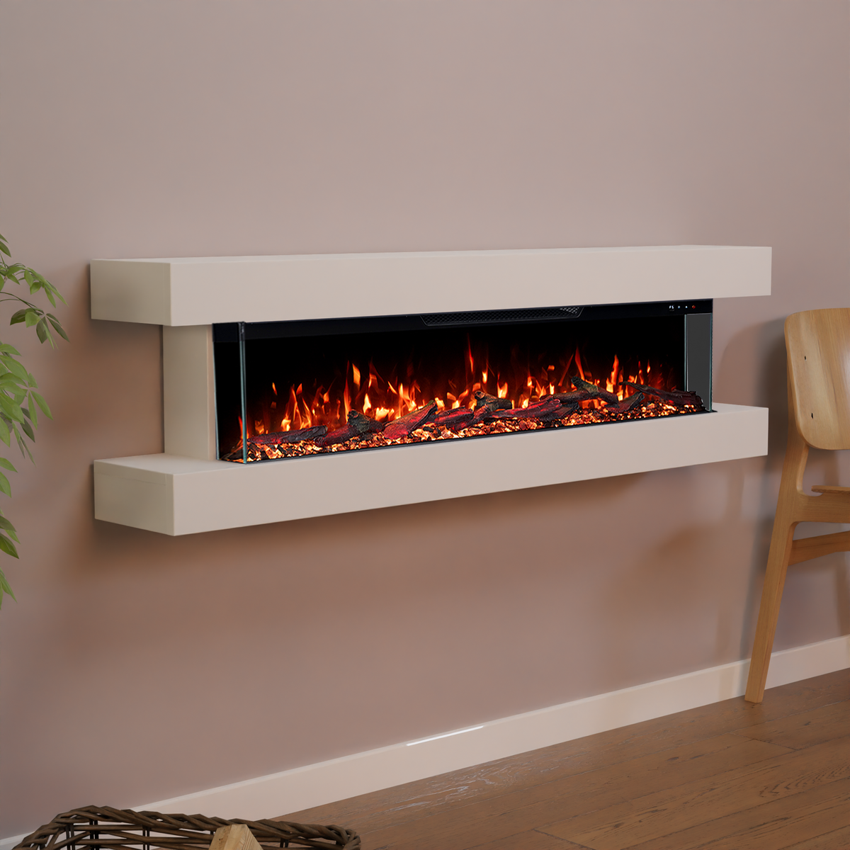 Cheminée électrique murale Clear Wall Glow Fire