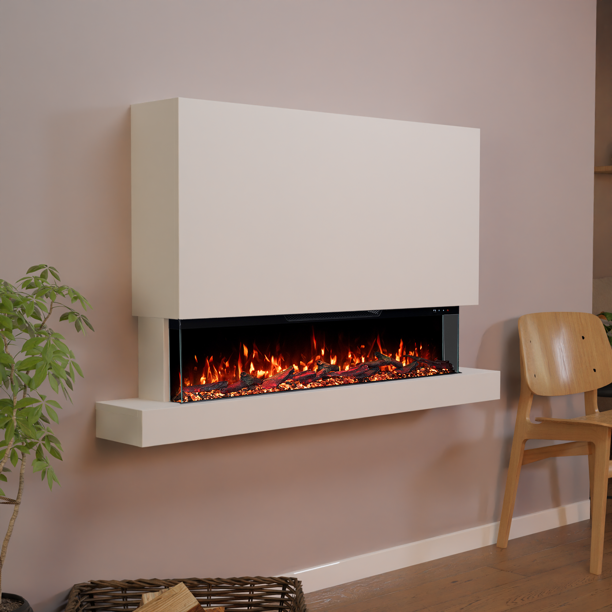 Glow Fire Clear Wall XL Cheminée électrique murale