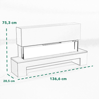GF Core Cobalt mit Holzfach Standkamin Elektrokamin