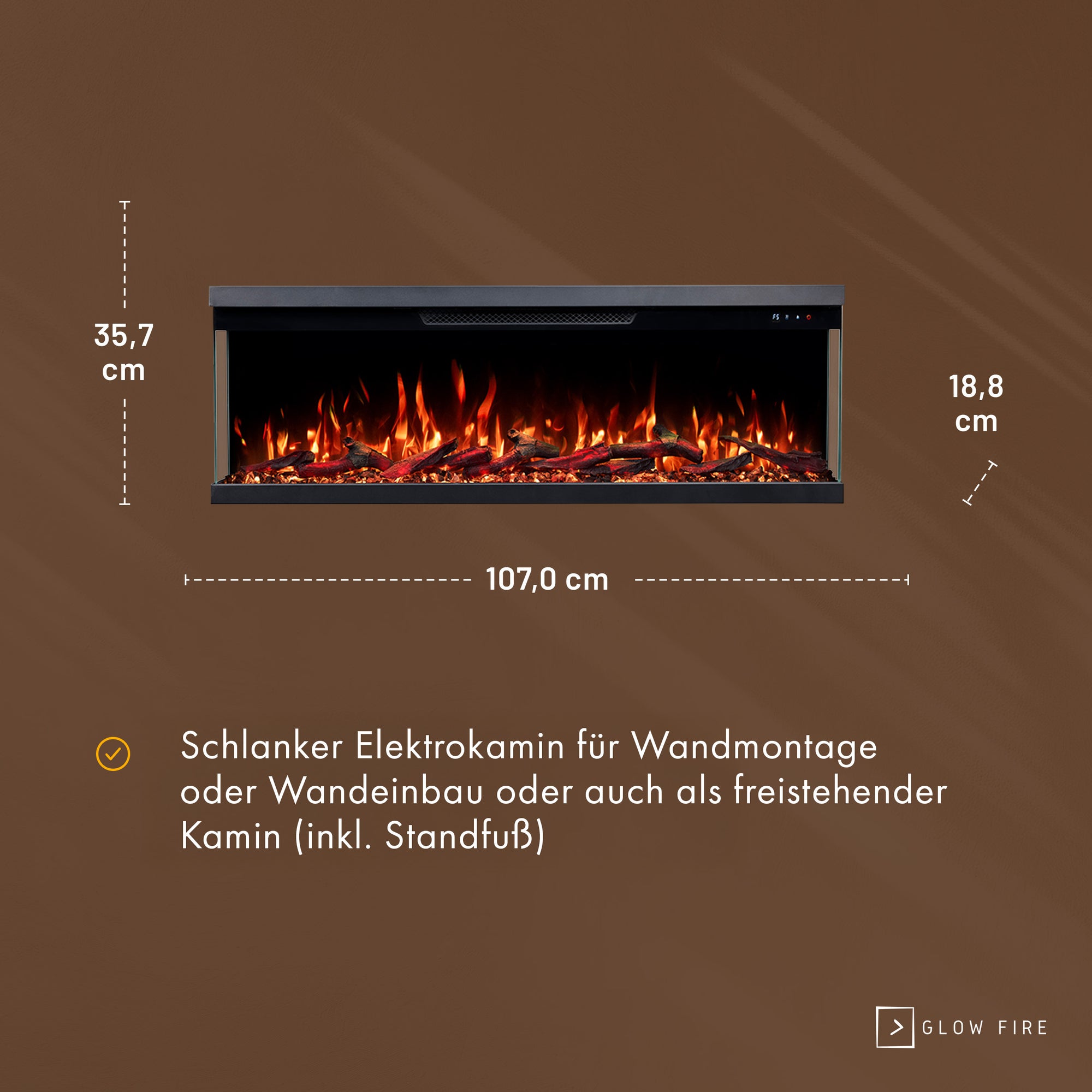 Insert de cheminée électrique Glow Fire