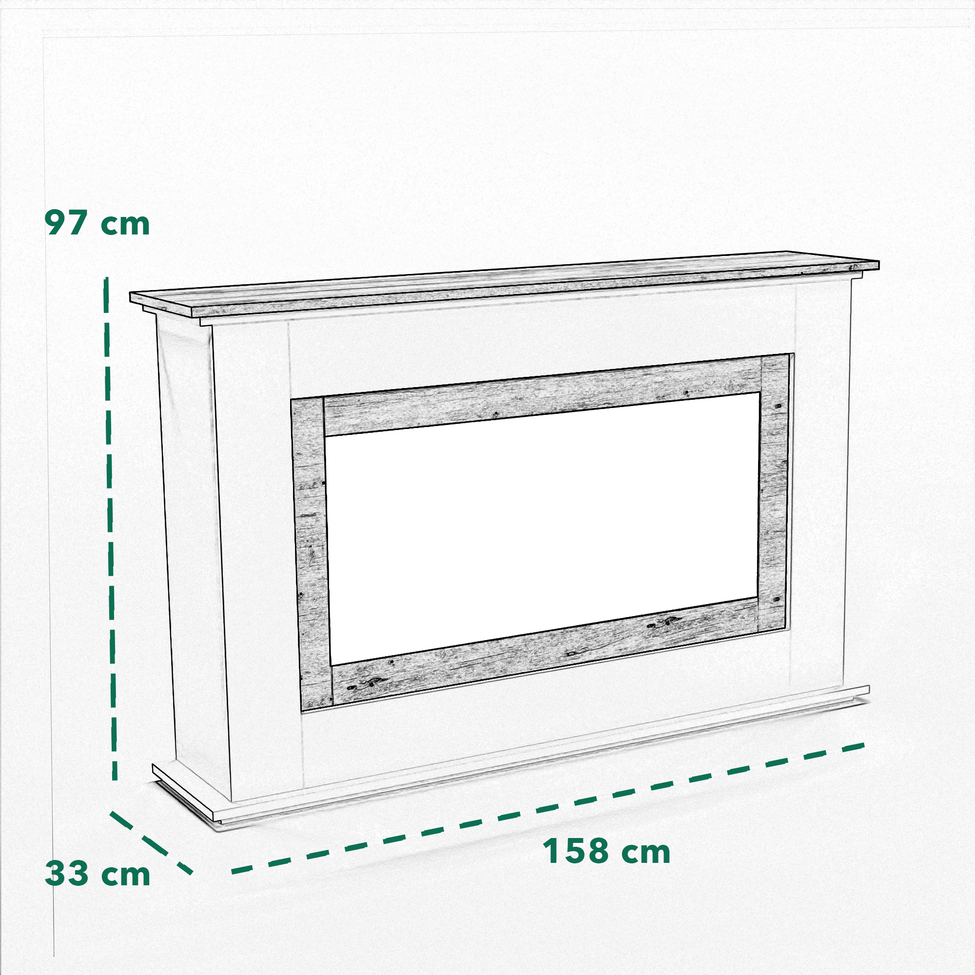 Glow Fire Rhea Oak Elektrokamin