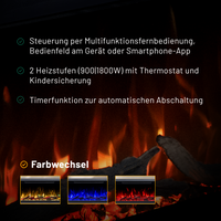 GF Core Cobalt mit Holzfach Standkamin Elektrokamin