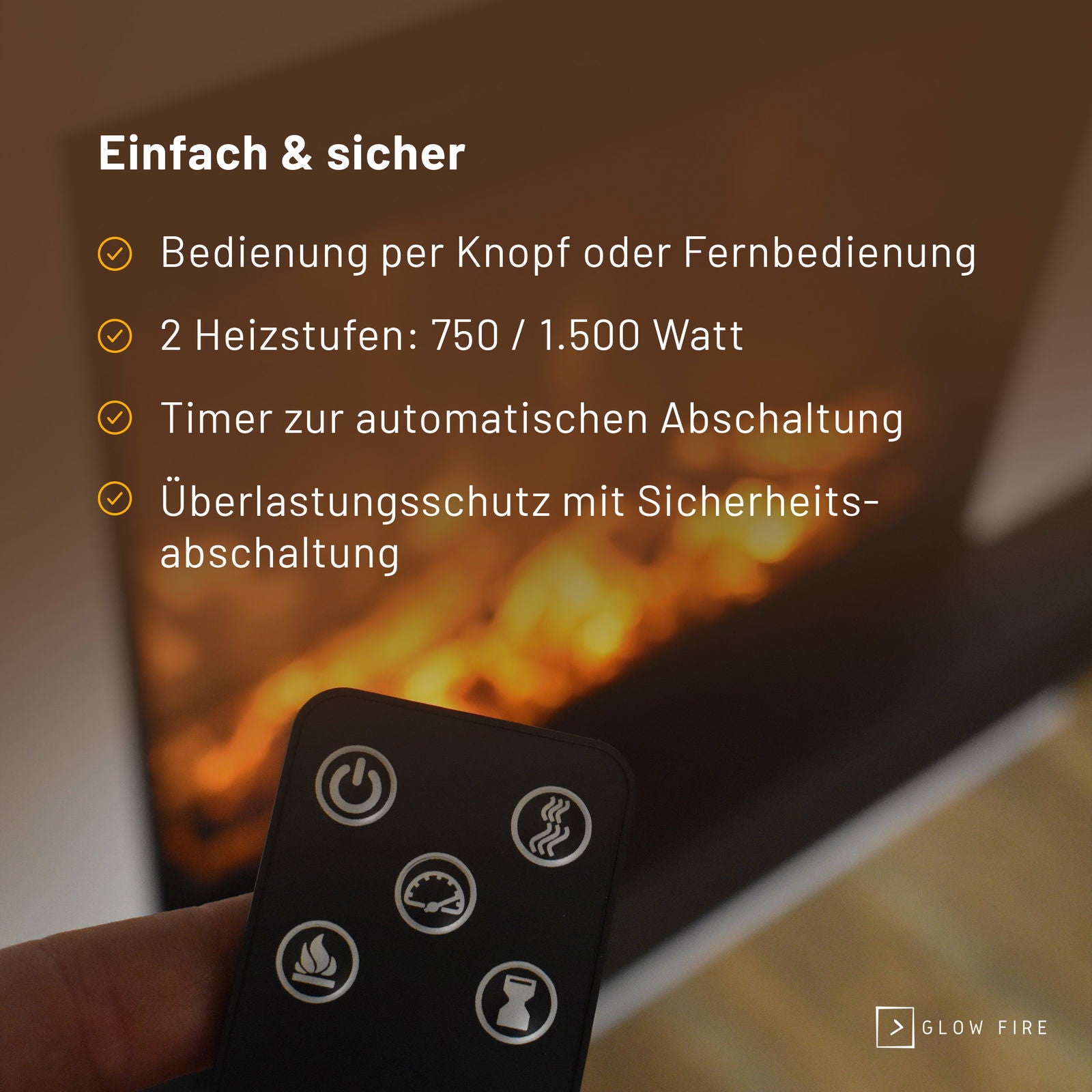 Glow Fire Europa Oak Elektrokamin