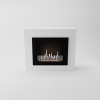 Glow Fire Alta Ethanol Kamin Weiß