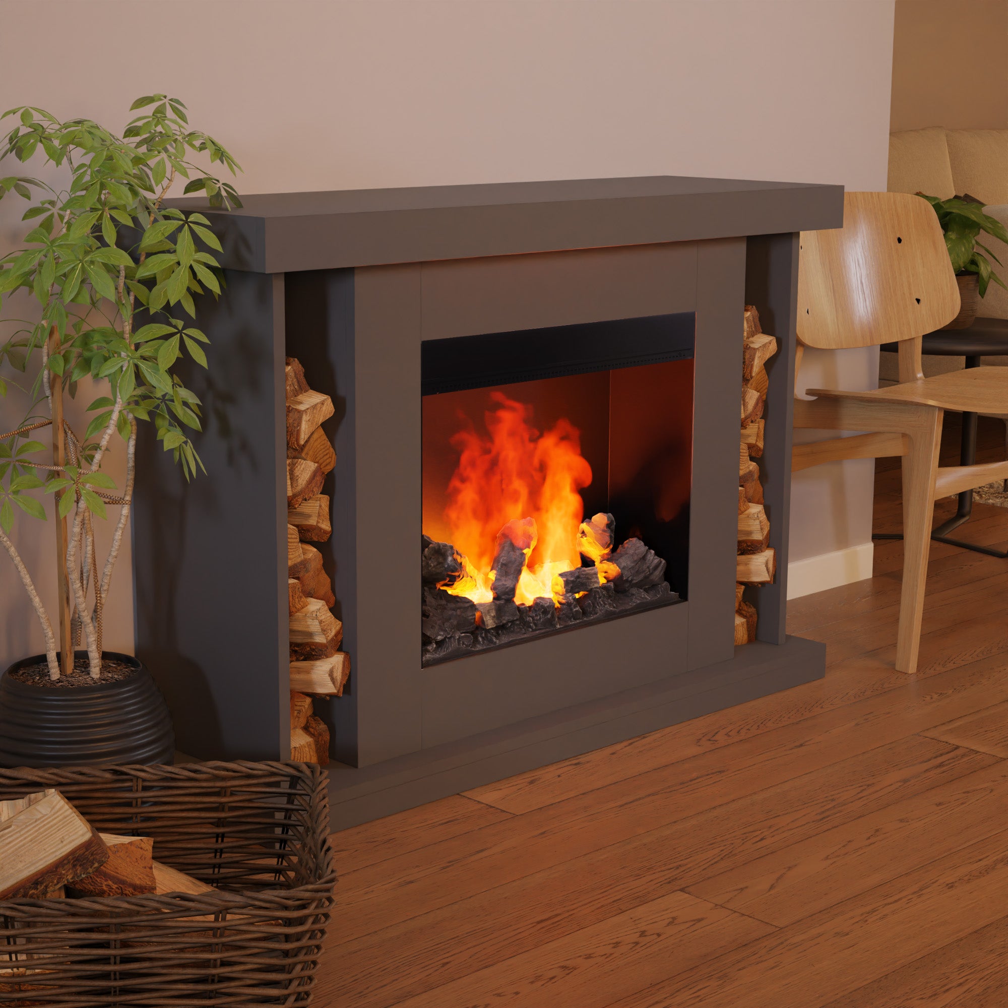 Glow Fire Ares electric fireplace Opti-Myst