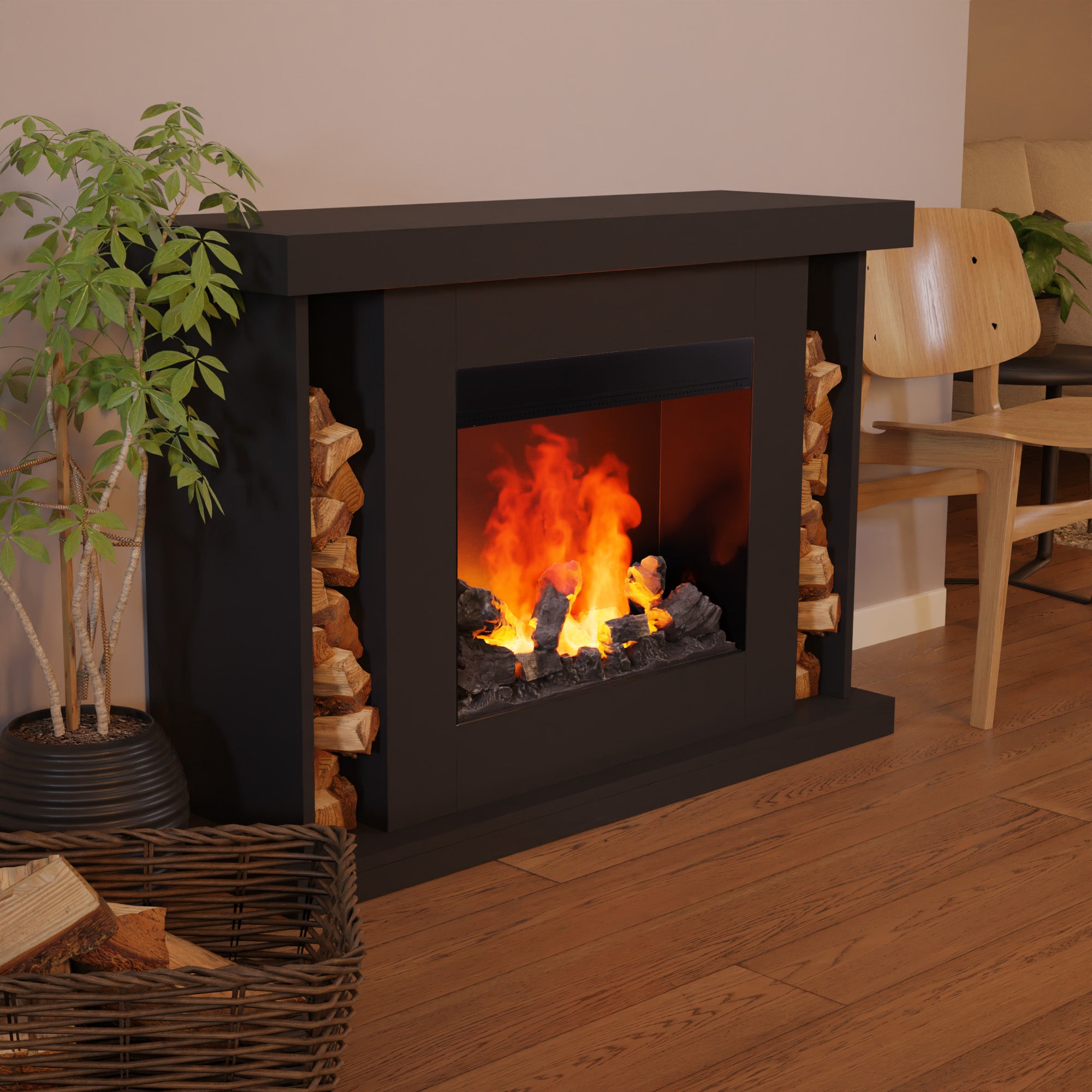 Glow Fire Ares electric fireplace Opti-Myst