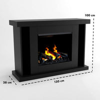 Glow Fire Ares Opti Myst Schwarz Elektrokamin mit Wasserdampf