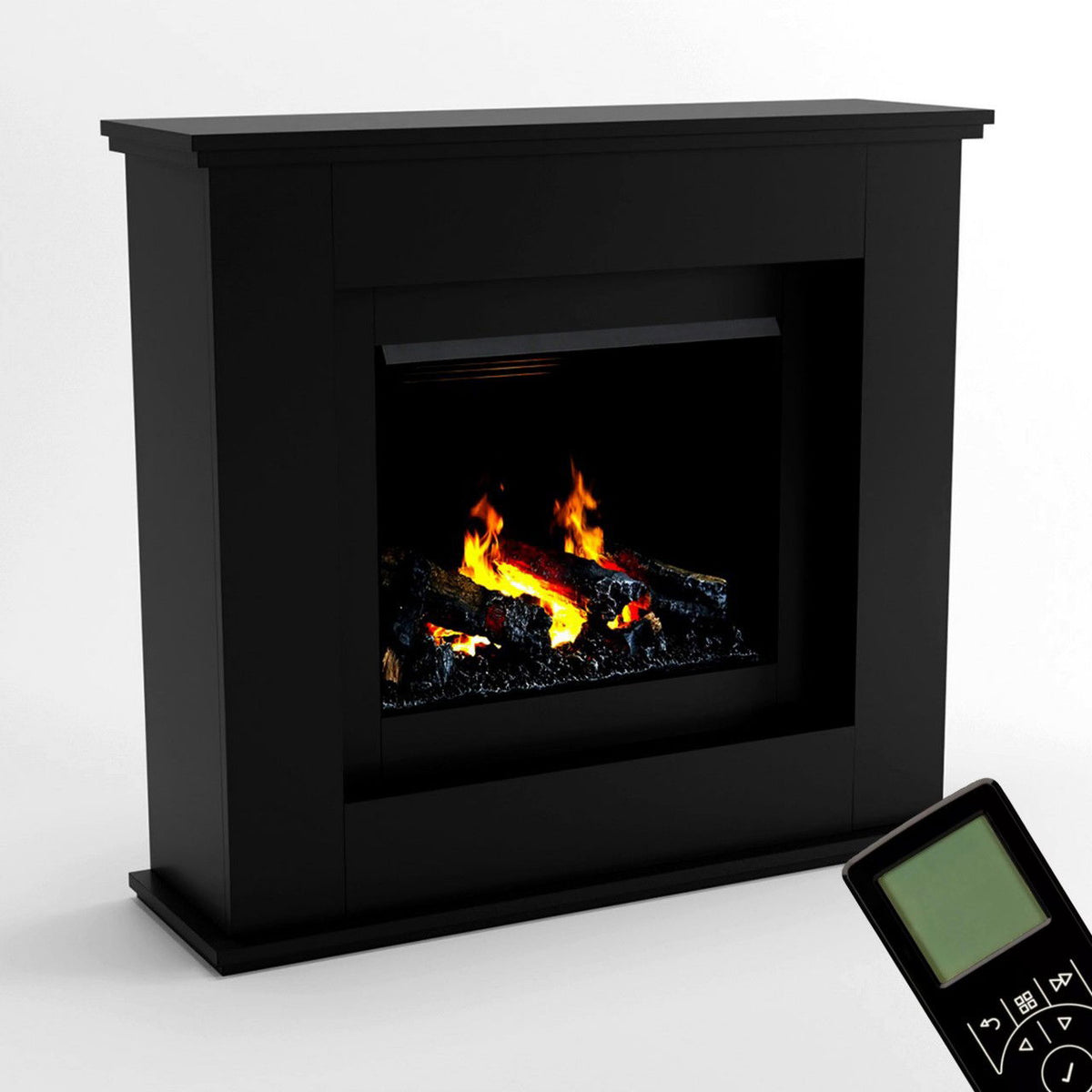 Glow Fire Athene Opti Myst Schwarz Elektrokamin mit Wasserdampf