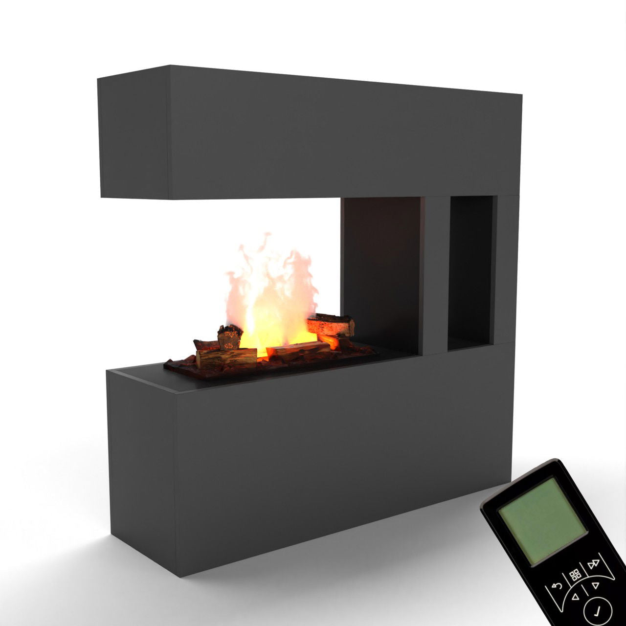 Glow Fire Schiller Pocket Grau Elektrokamin mit Wasserdampf
