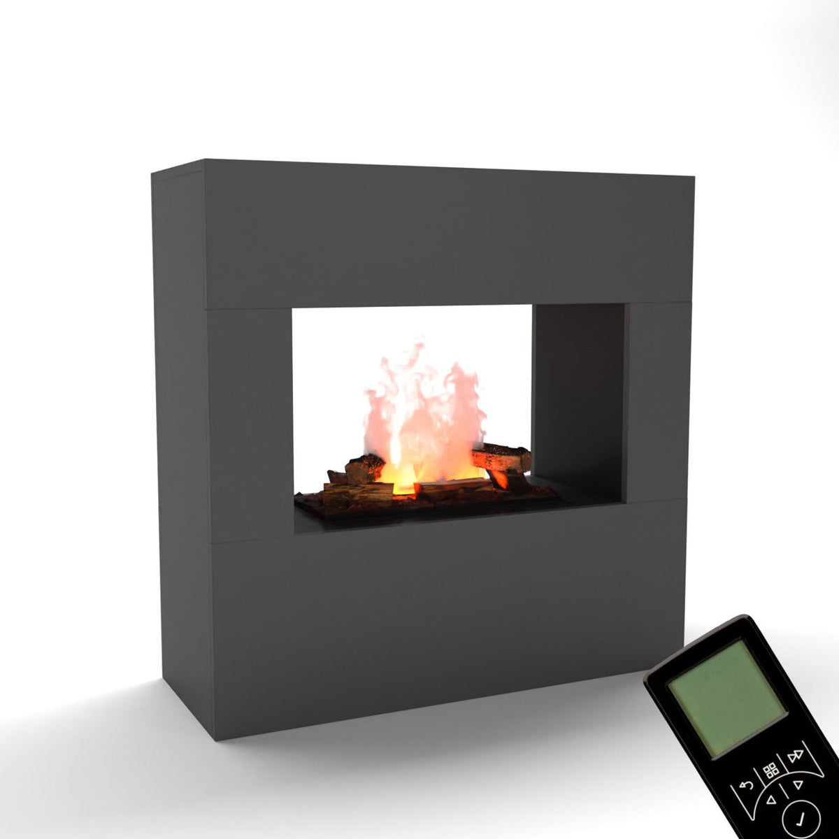 Glow Fire Goethe Elektrokamin OMC 600 mit Deluxe Echtholzdekoration