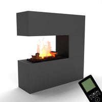 Glow Fire Schiller Elektrokamin OMC 600 mit Deluxe Echtholzdekoration