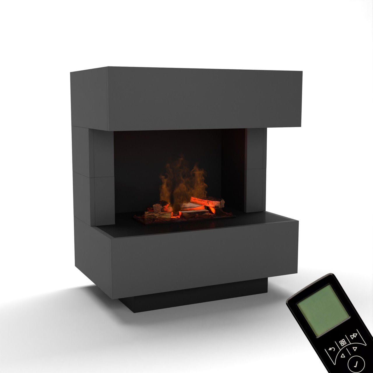 Glow Fire Kleist Elektrokamin OMC 600 mit Deluxe Echtholzdekoration