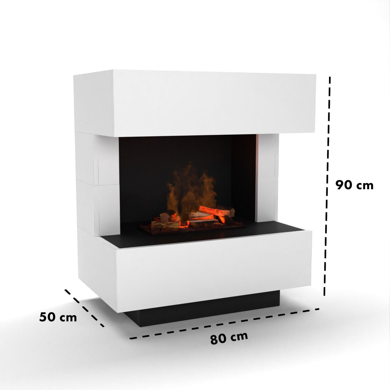 Glow Fire Kleist Elektrokamin OMC 600 mit Deluxe Echtholzdekoration