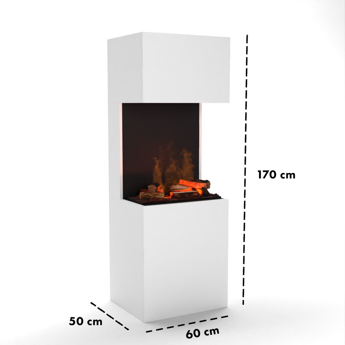 Glow Fire Beethoven Elektrokamin OMC 600 mit Deluxe Echtholzdekoration