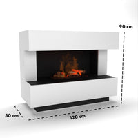 Glow Fire Kant Weiß Elektrokamin mit Wasserdampf