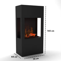 Glow Fire Böll Schwarz Elektrokamin mit Wasserdampf