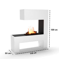 Glow Fire Mozart Elektrokamin OMC 600 mit Deluxe Echtholzdekoration