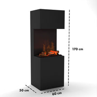 Glow Fire Beethoven Elektrokamin OMC 600 mit Deluxe Echtholzdekoration