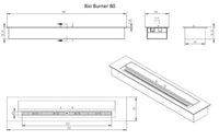 Glow Fire BIO Burner 80 Ethanolbrenner Silber
