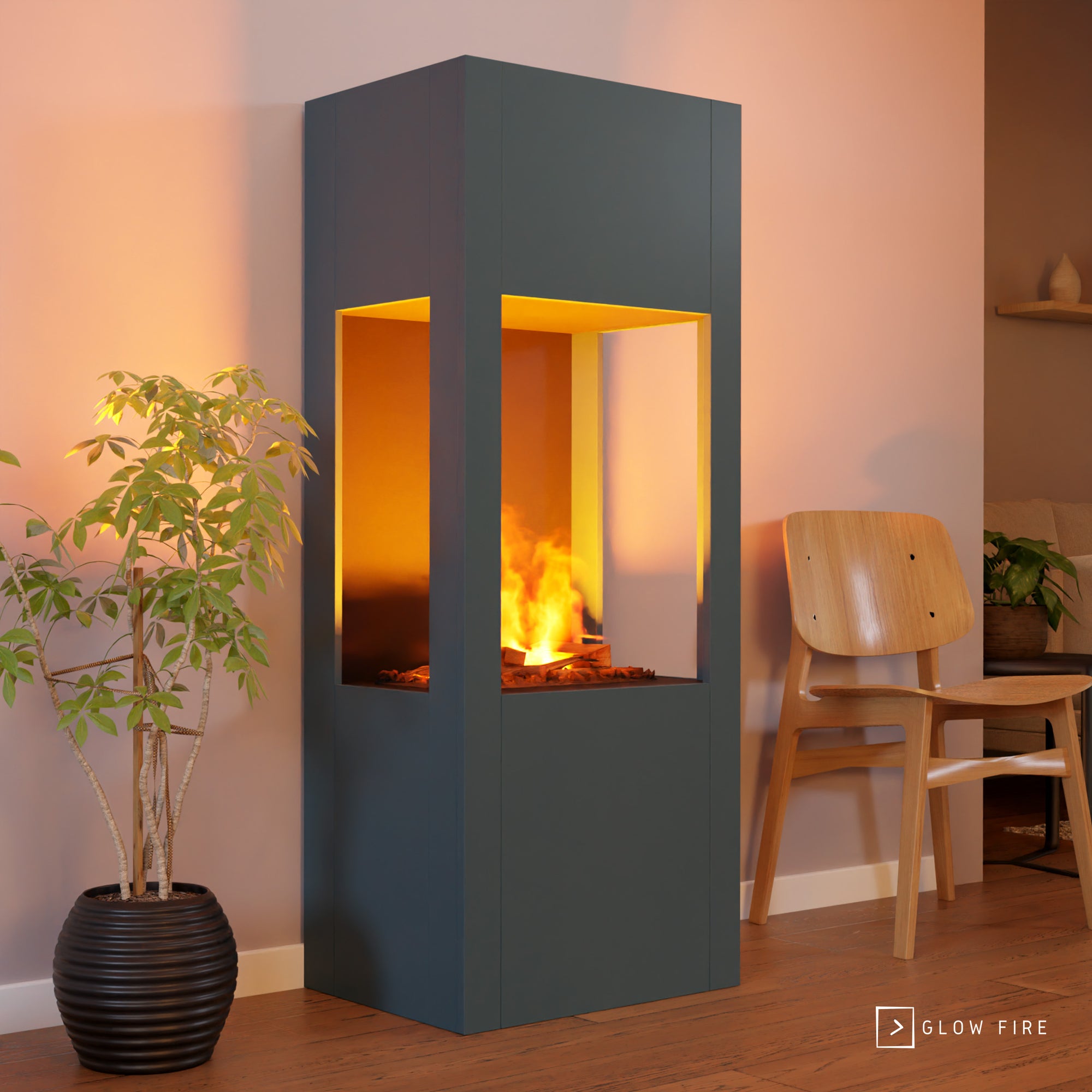 Cheminée électrique multicolore Glow Fire Böll