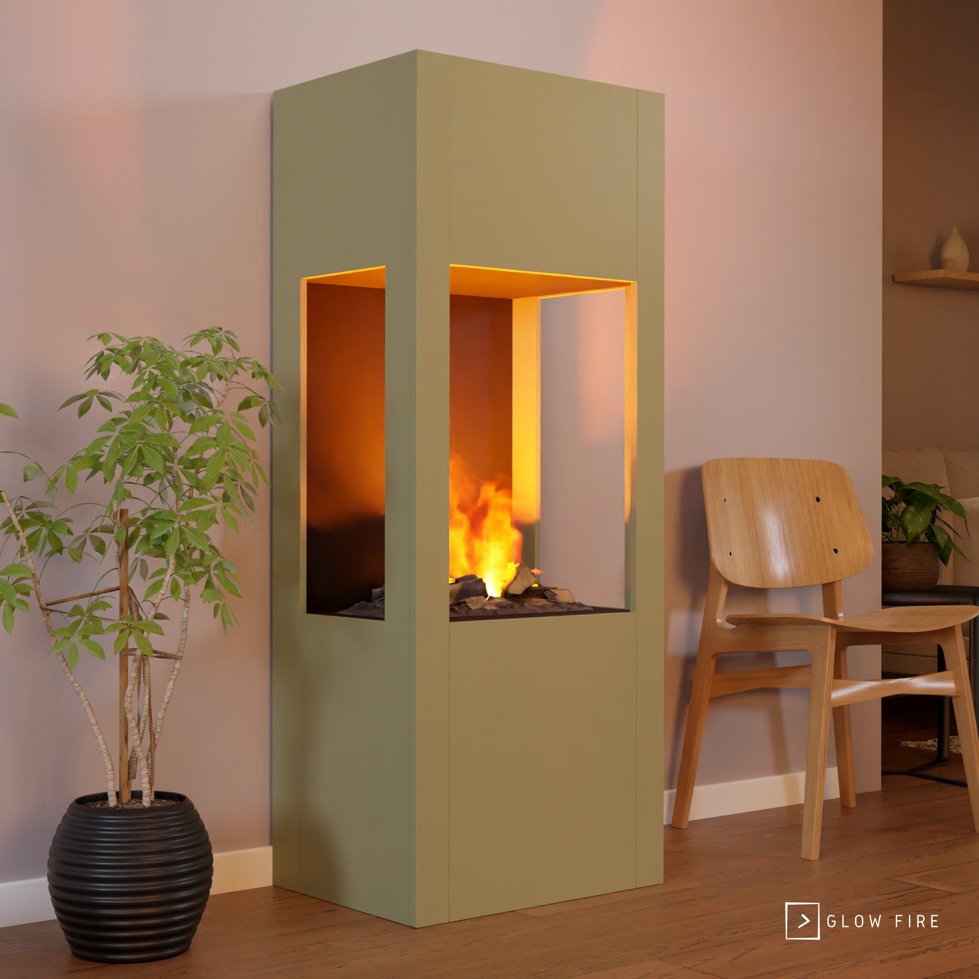 Cheminée électrique multicolore Glow Fire Böll