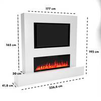 Glow Fire parete TV Inside 127 camino elettrico