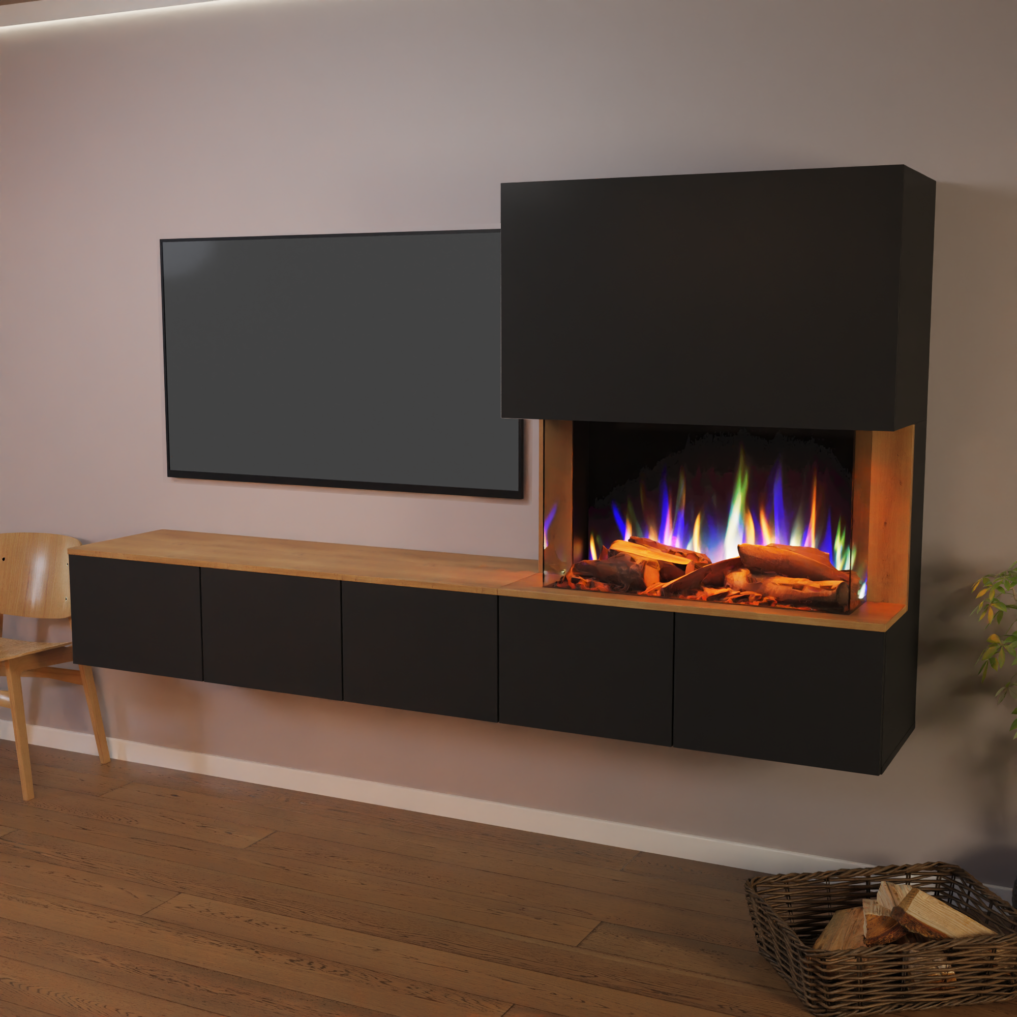 Glow Fire Elektrokamin CW5 Rechts E-Motion