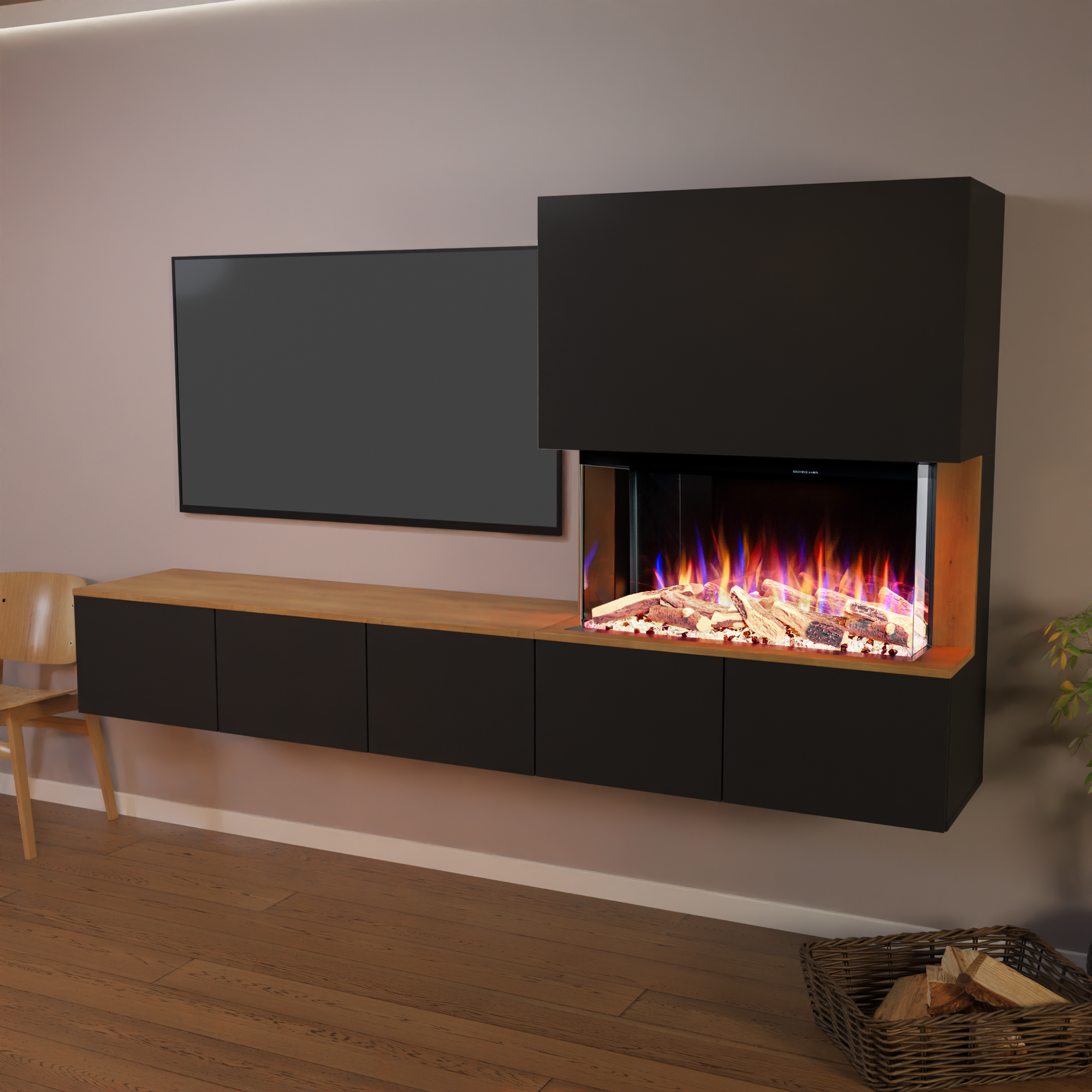 Glow Fire Elektrokamin CW5 Rechts E-Motion