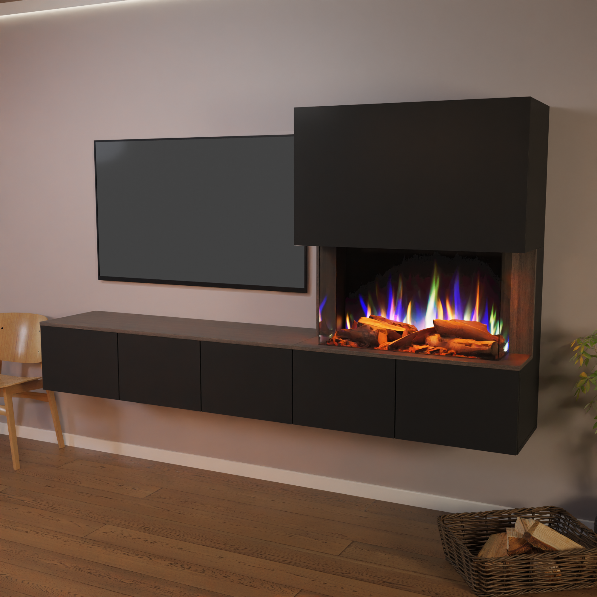 Glow Fire Elektrokamin CW5 Rechts E-Motion